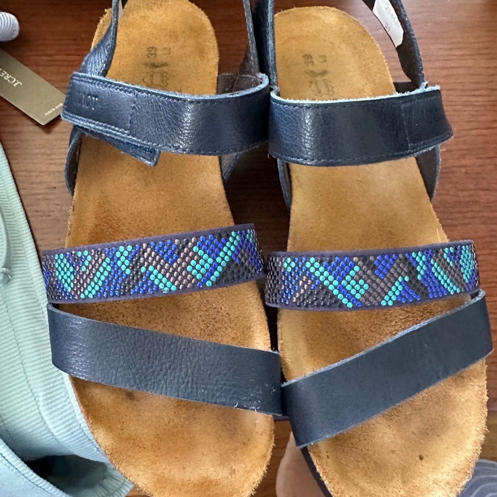 Naot Women's Sandals in Navy and Tan